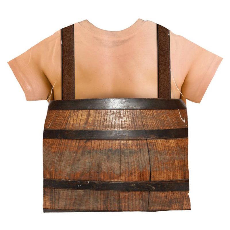 Halloween Costume Man in Barrel Suspenders Costume All Over Toddler T Shirt Toddler T-Shirts Old Glory