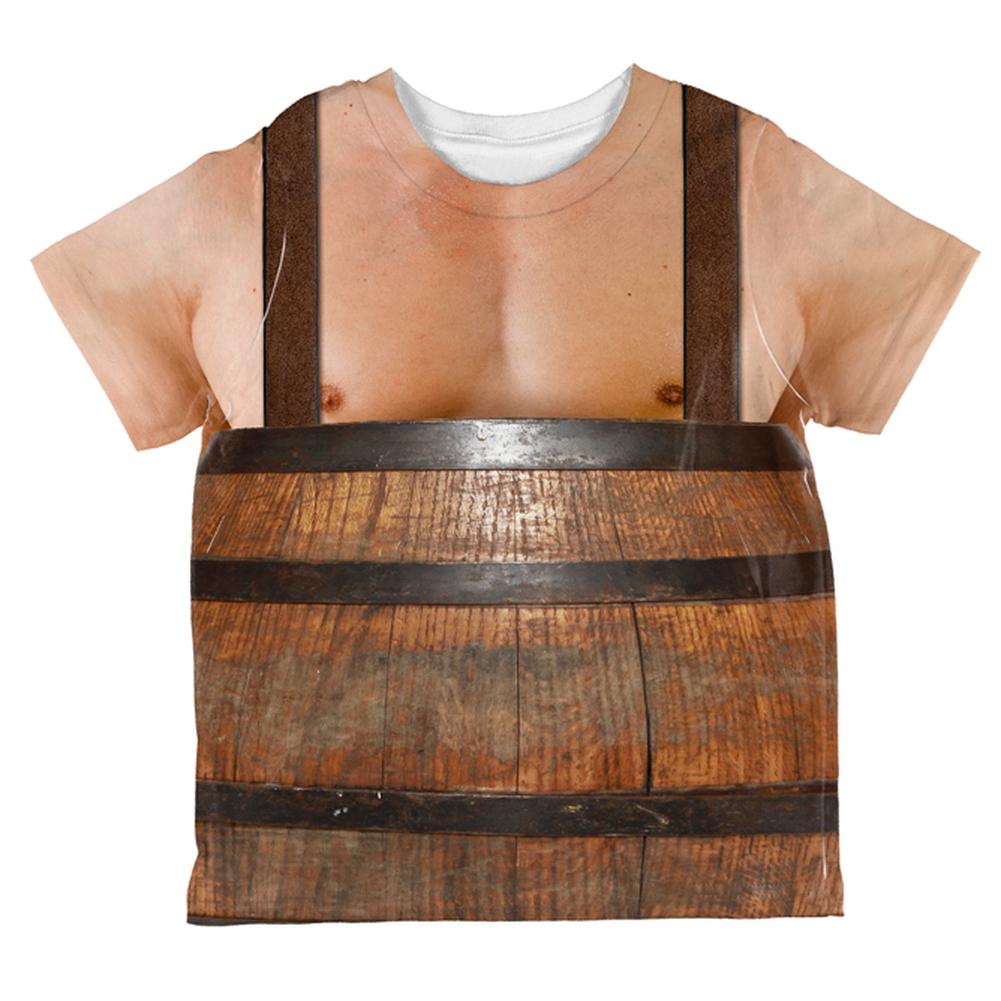 Halloween Costume Man in Barrel Suspenders Costume All Over Toddler T Shirt Toddler T-Shirts Old Glory 2T Multi