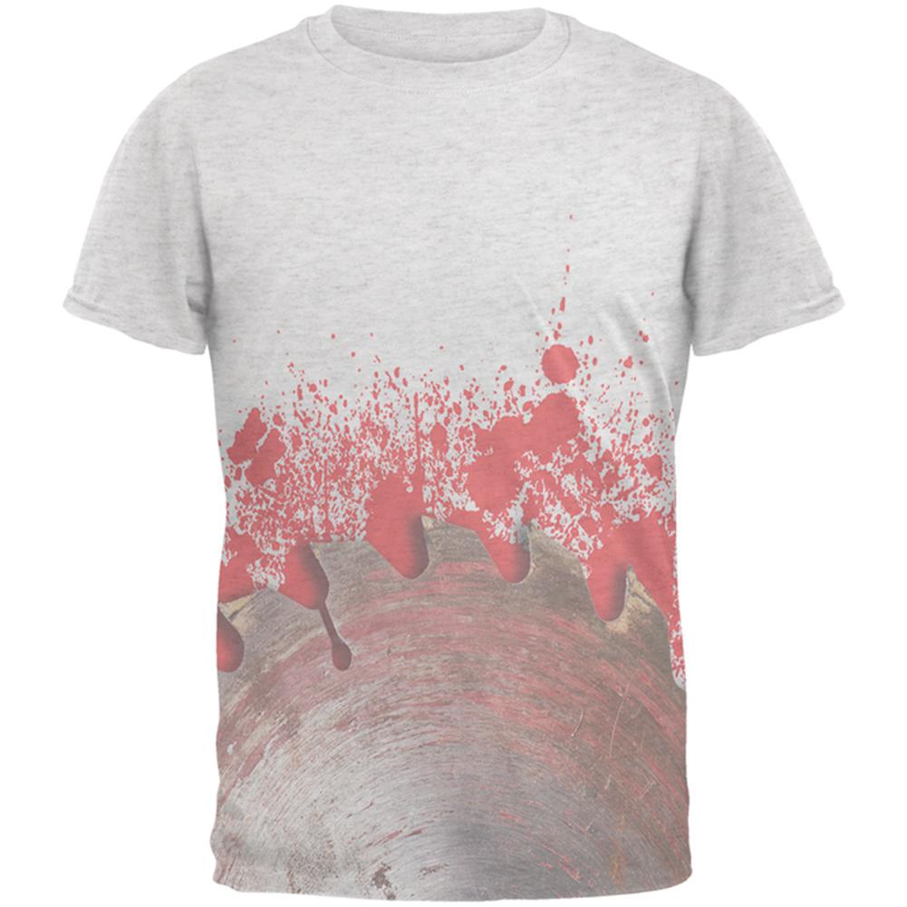 Halloween Bloody Saw Blade Massacre Mens T Shirt Men's T-Shirts Old Glory 2XL White