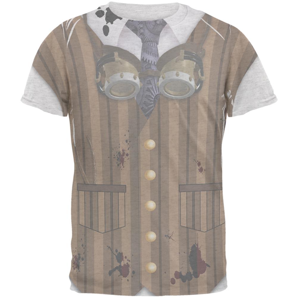 Halloween Costume Steam Punk Engineer Costume Mens T Shirt Men's T-Shirts Old Glory 2XL White