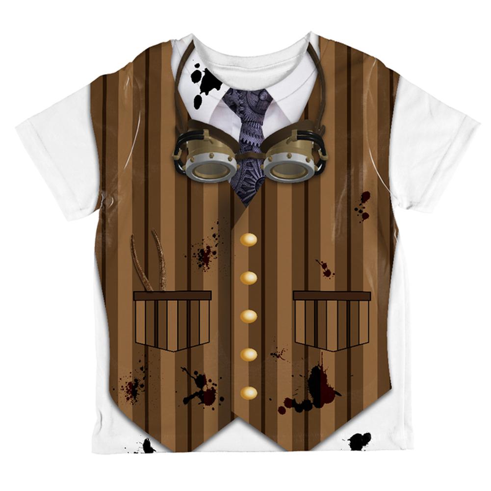 Halloween Costume Steam Punk Engineer Costume All Over Toddler T Shirt Toddler T-Shirts Old Glory 2T Multi