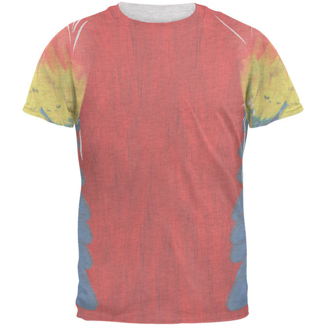 Halloween Scarlet Macaw Parrot Feathers Costume Mens T Shirt Men's T-Shirts Old Glory LG Heather White