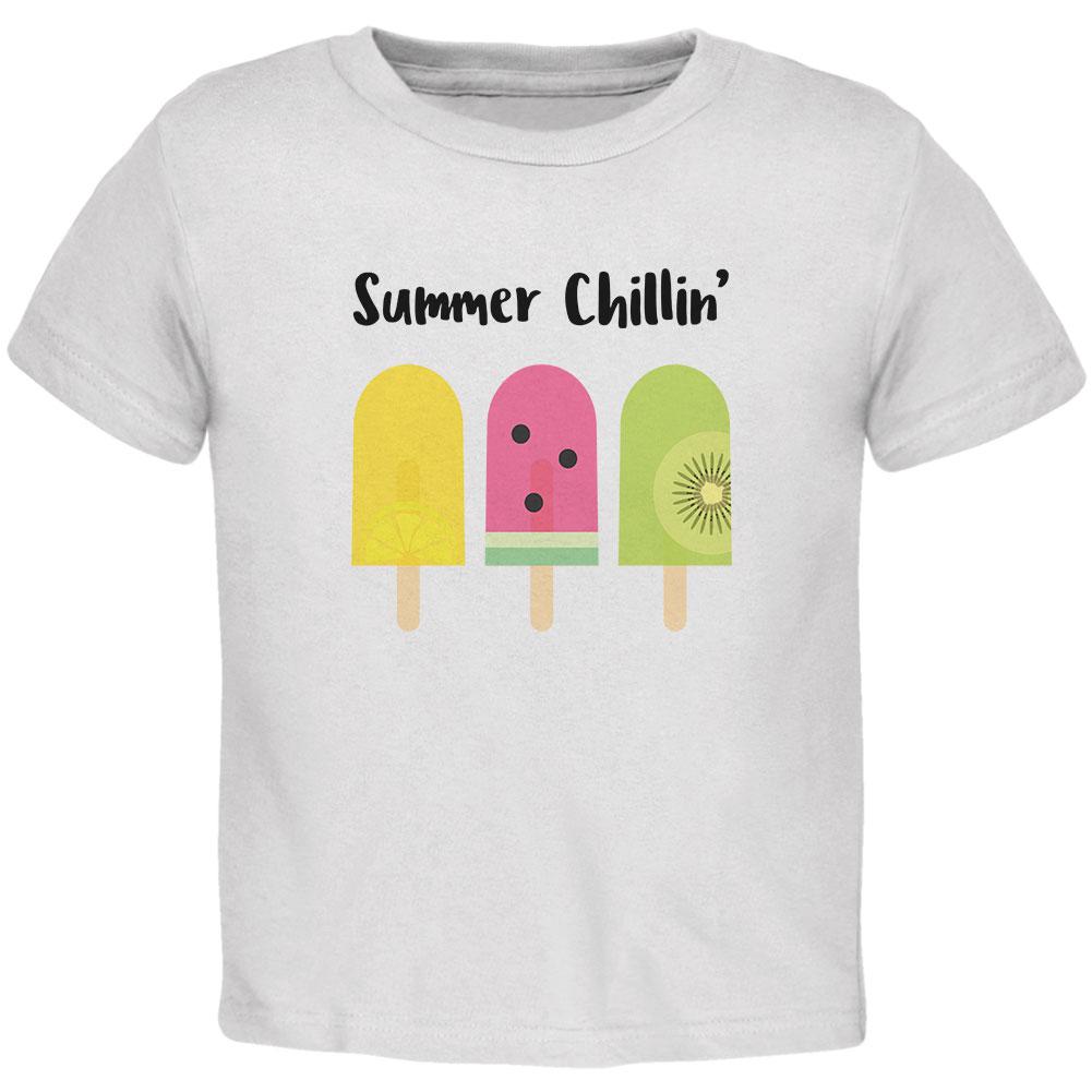 Summer Sun Ice Pop Summer Chillin Toddler T Shirt Toddler T-Shirts Old Glory 2T White