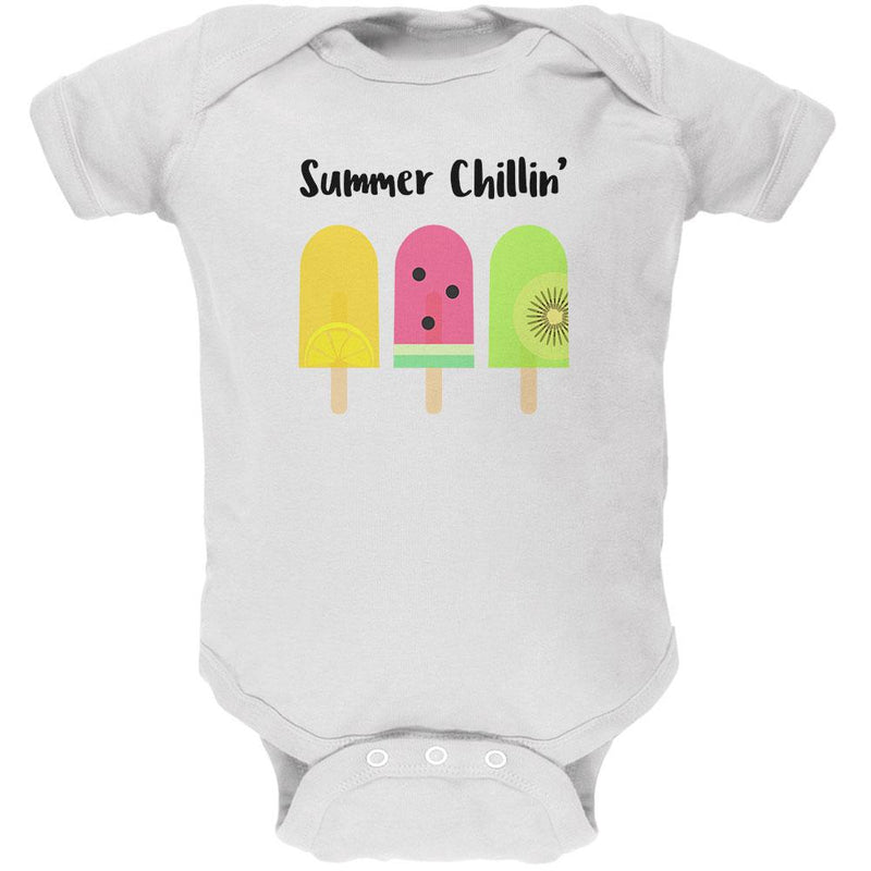 Summer Sun Ice Pop Summer Chillin Soft Baby One Piece Baby One Piece Old Glory 0-3M White