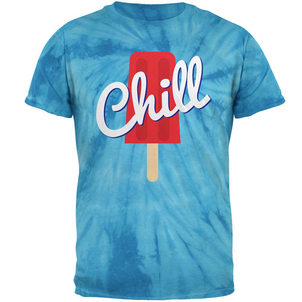 Summer Sun Ice Pop Chill Mens T Shirt Men's T-Shirts Old Glory 2XL Blue