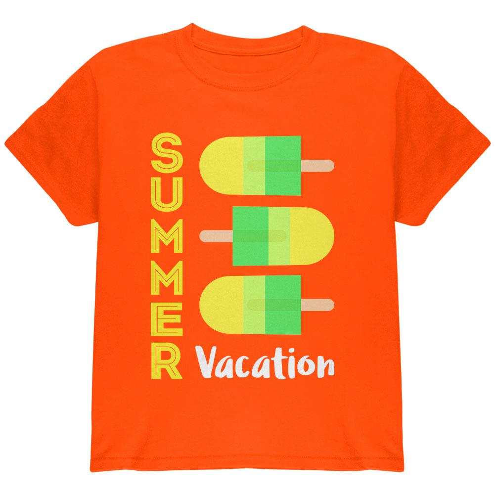 Summer Sun Ice Pop Summer Vacation Youth T Shirt Youth T-Shirts Old Glory LG Orange