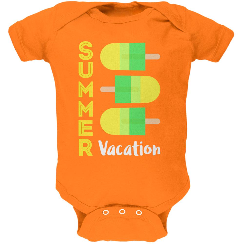 Summer Sun Ice Pop Summer Vacation Soft Baby One Piece Baby One Piece Old Glory 6MO Mandarin Orange