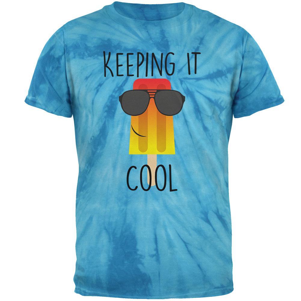 Summer Sun Ice Pop Keeping it Cool Mens T Shirt Men's T-Shirts Old Glory 2XL Blue