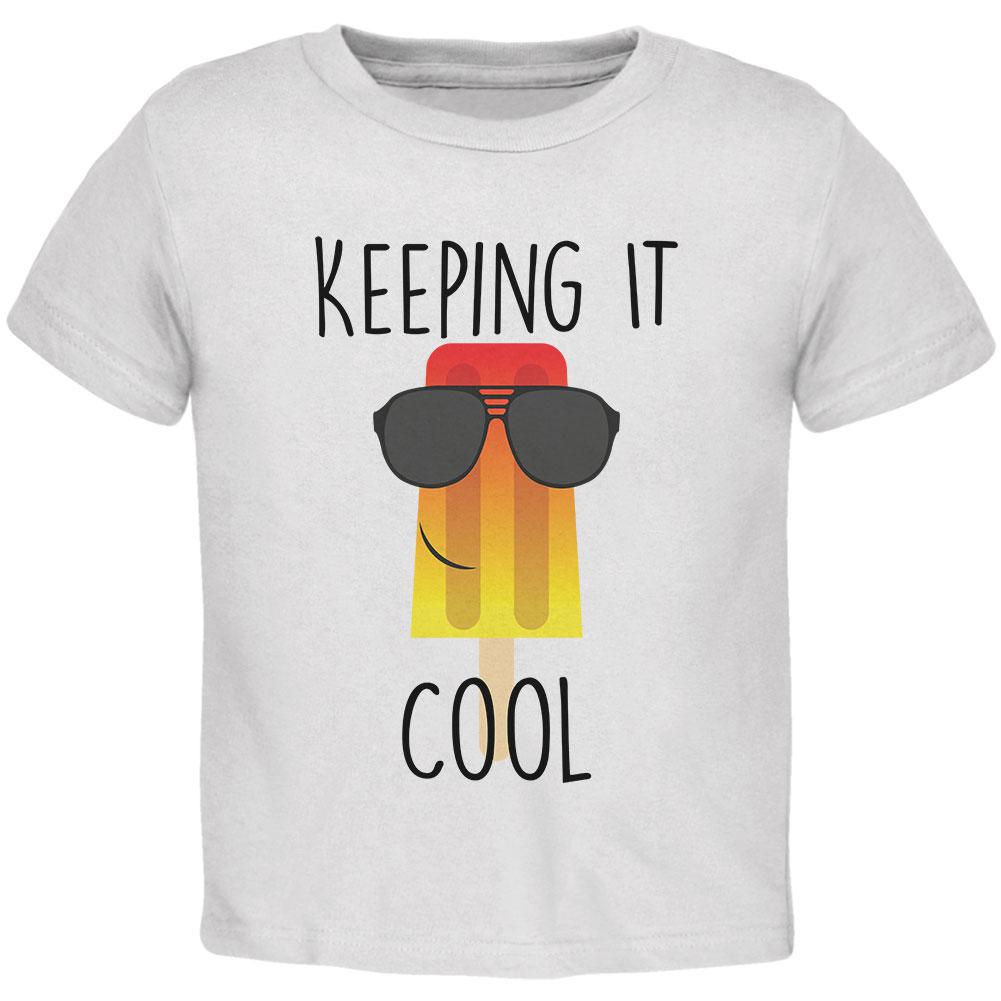 Summer Sun Ice Pop Keeping it Cool Toddler T Shirt Toddler T-Shirts Old Glory 2T White