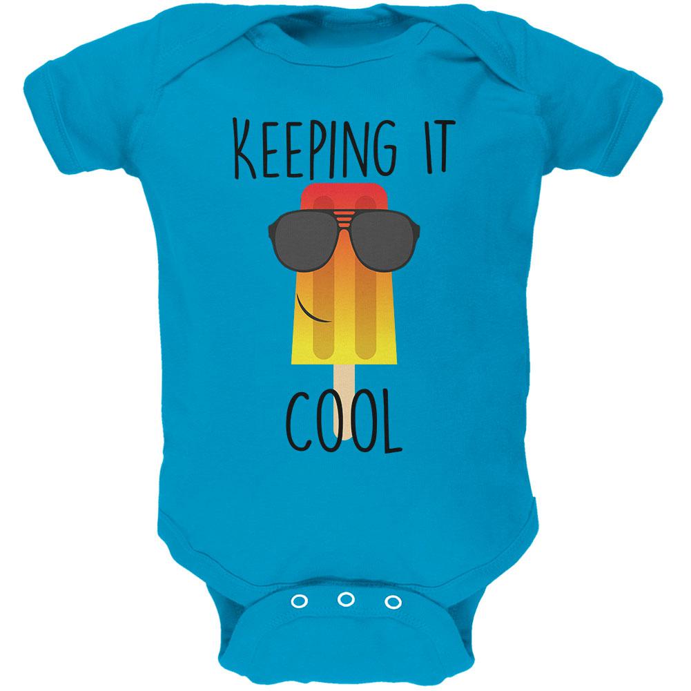 Summer Sun Ice Pop Keeping it Cool Soft Baby One Piece Baby One Piece Old Glory 12MO Turquoise
