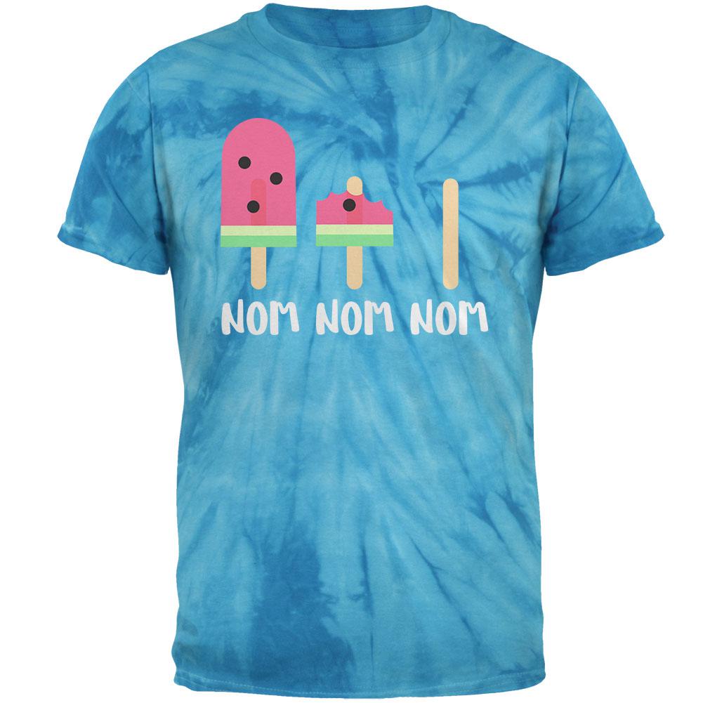 Summer Sun Ice Pop Watermelon Nom Nom Nom Mens T Shirt Men's T-Shirts Old Glory 2XL Blue