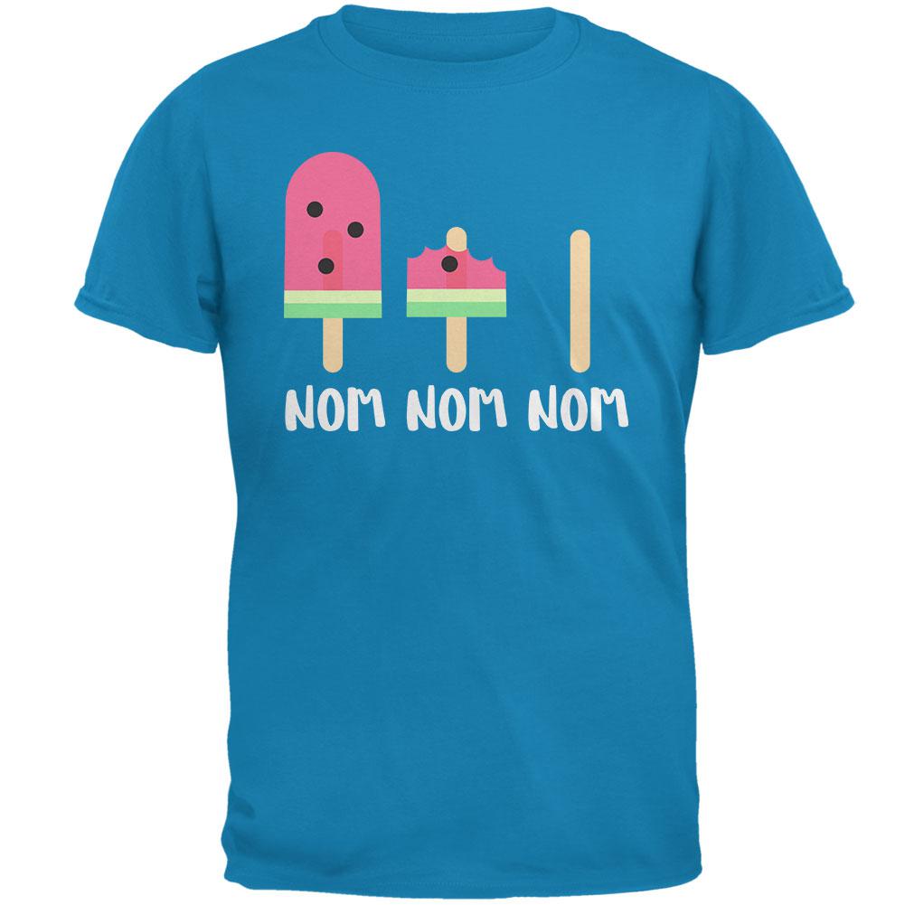 Summer Sun Ice Pop Watermelon Nom Nom Nom Mens T Shirt Men's T-Shirts Old Glory 2XL Sapphire