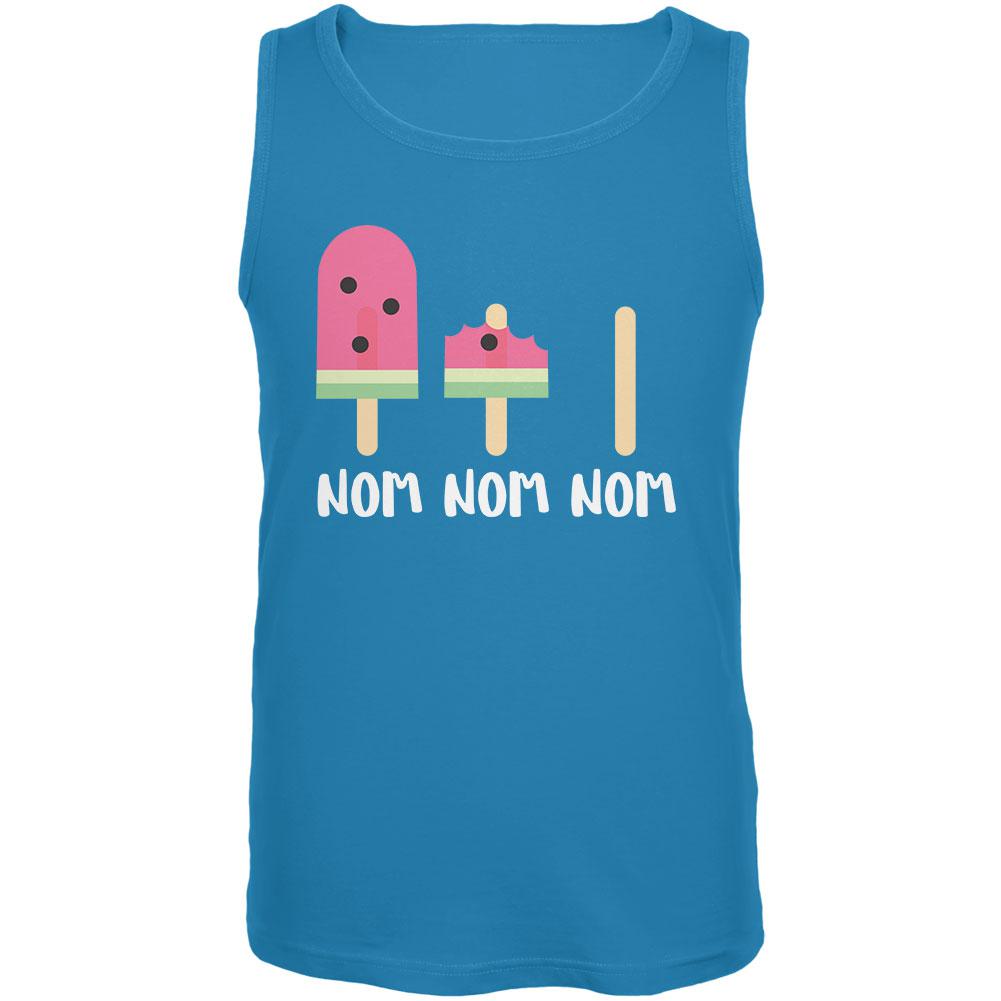 Summer Sun Ice Pop Watermelon Nom Nom Nom Mens Tank Top Men's Tank Tops Old Glory LG Blue