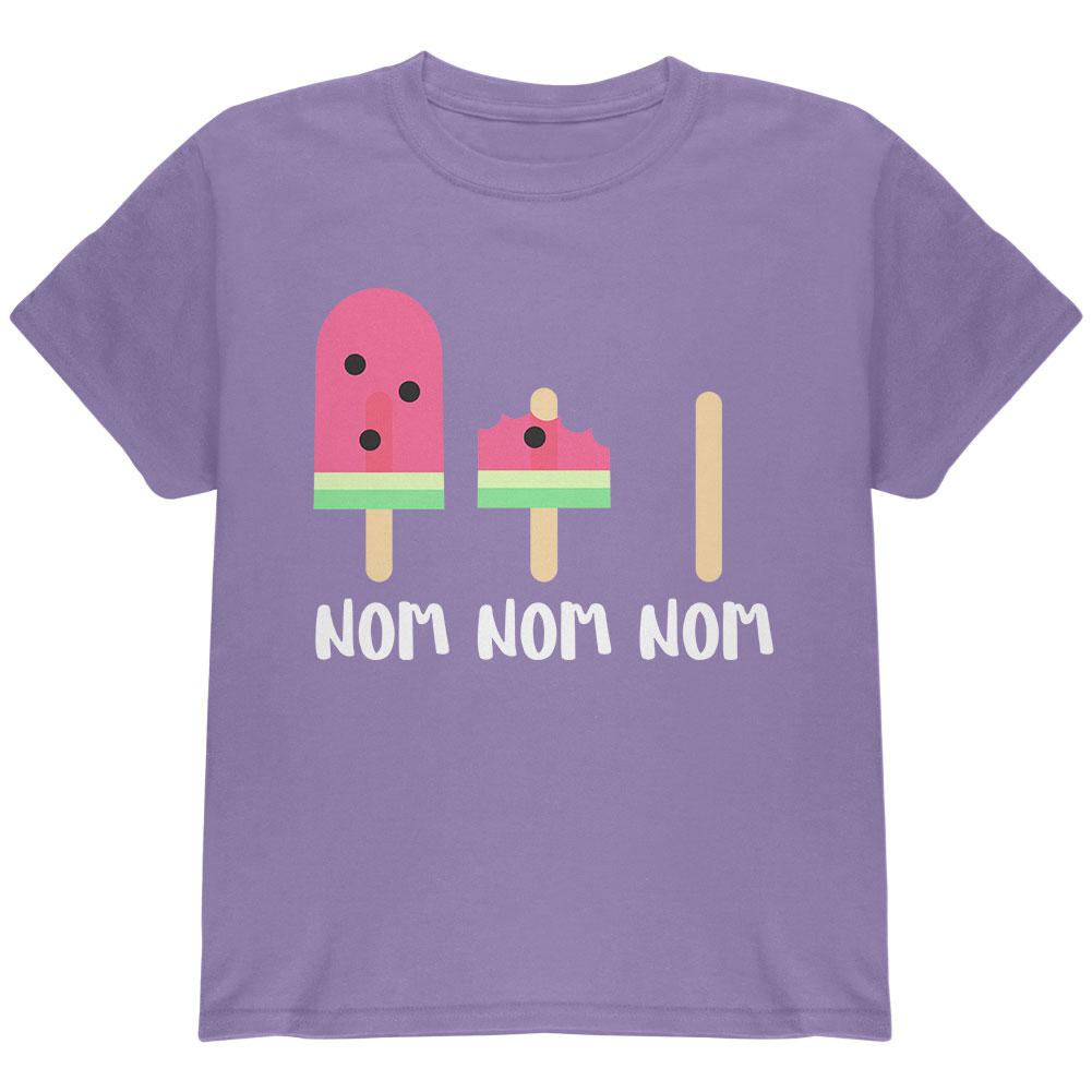 Summer Sun Ice Pop Watermelon Nom Nom Nom Youth T Shirt Youth T-Shirts Old Glory LG Purple