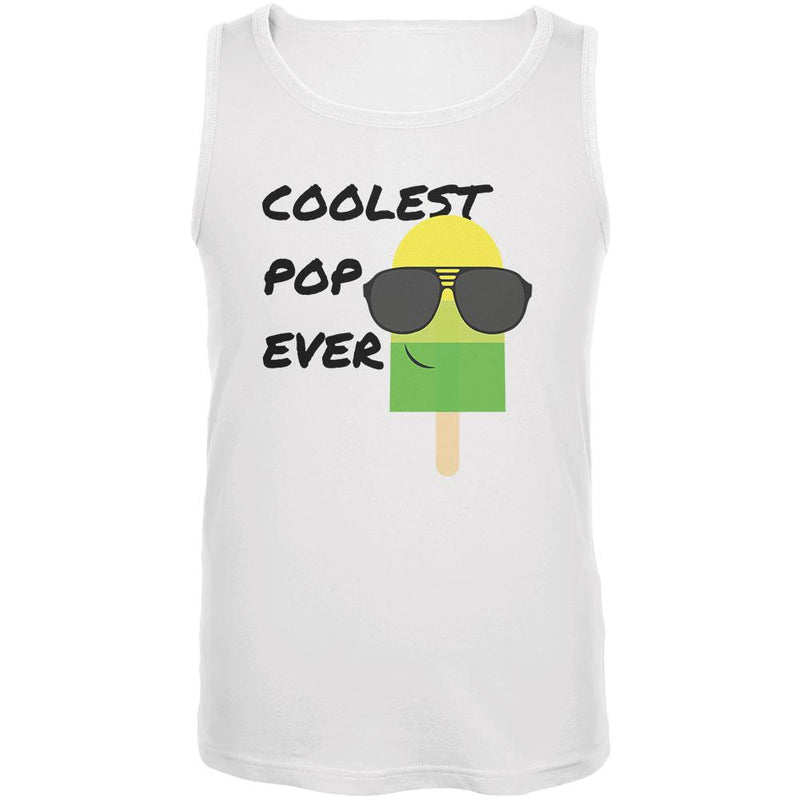 Father's Day Summer Sun Ice Pop Coolest Pop Ever Mens Tank Top Men's Tank Tops Old Glory 2XL White