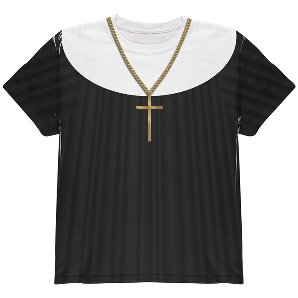 Halloween Nun Habit Costume All Over Youth T Shirt Youth T-Shirts Old Glory LG Multi