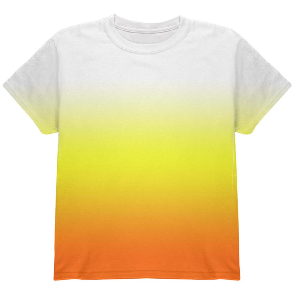 Halloween Candy Corn Ombre Costume All Over Youth T Shirt Youth T-Shirts Old Glory LG Multi