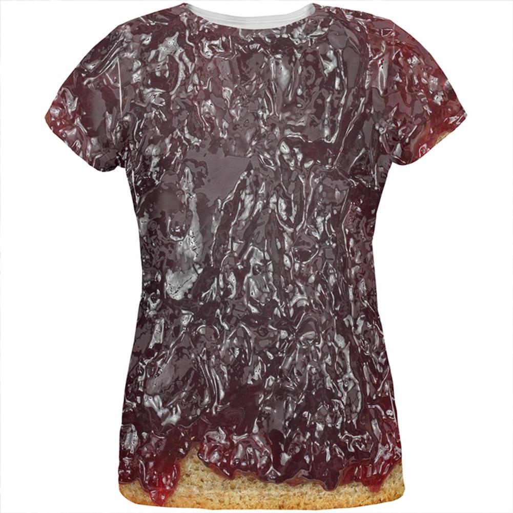 Halloween Jelly PB Costume All Over Womens T Shirt Women's T-Shirts Old Glory LG Multi