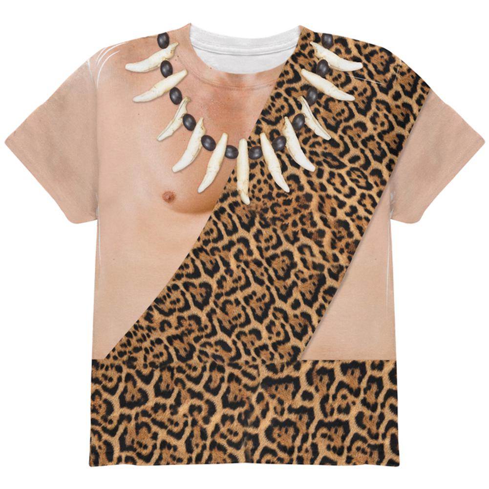 Halloween Costume Caveman Costume FB All Over Youth T Shirt Youth T-Shirts Old Glory LG Multi
