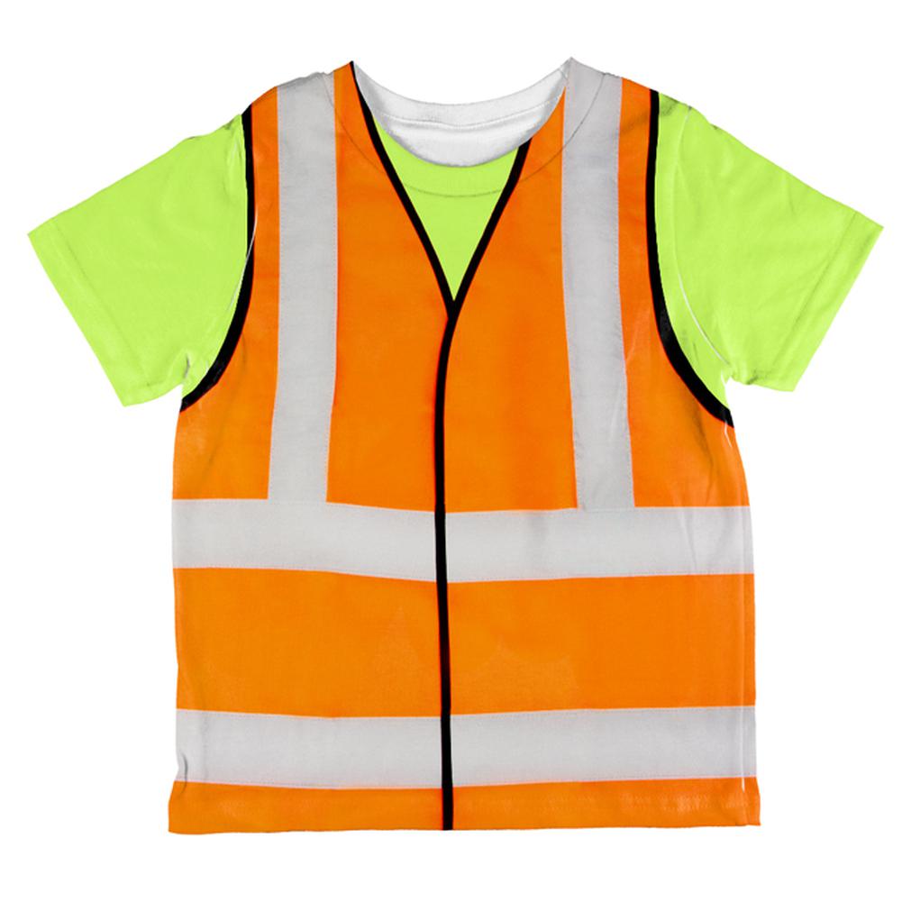 Halloween Costume Road Worker Construction Vest Costume All Over Toddler T Shirt Toddler T-Shirts Old Glory 2T Multi