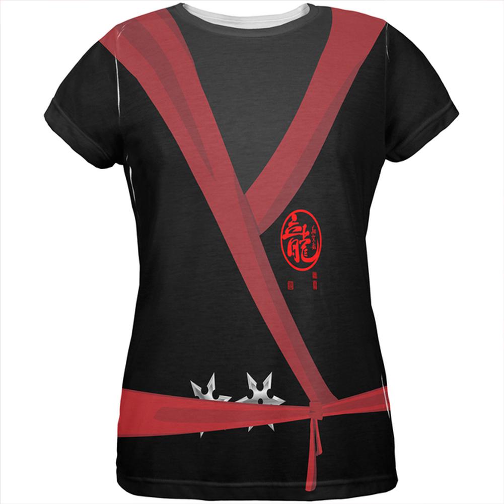 Halloween Costume Evil Shadow Ninja Costume All Over Womens T Shirt Women's T-Shirts Old Glory LG Multi