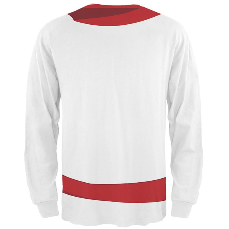 Halloween Costume White Shadow Ninja Costume All Over Mens Long Sleeve T Shirt Men's Long Sleeves Old Glory