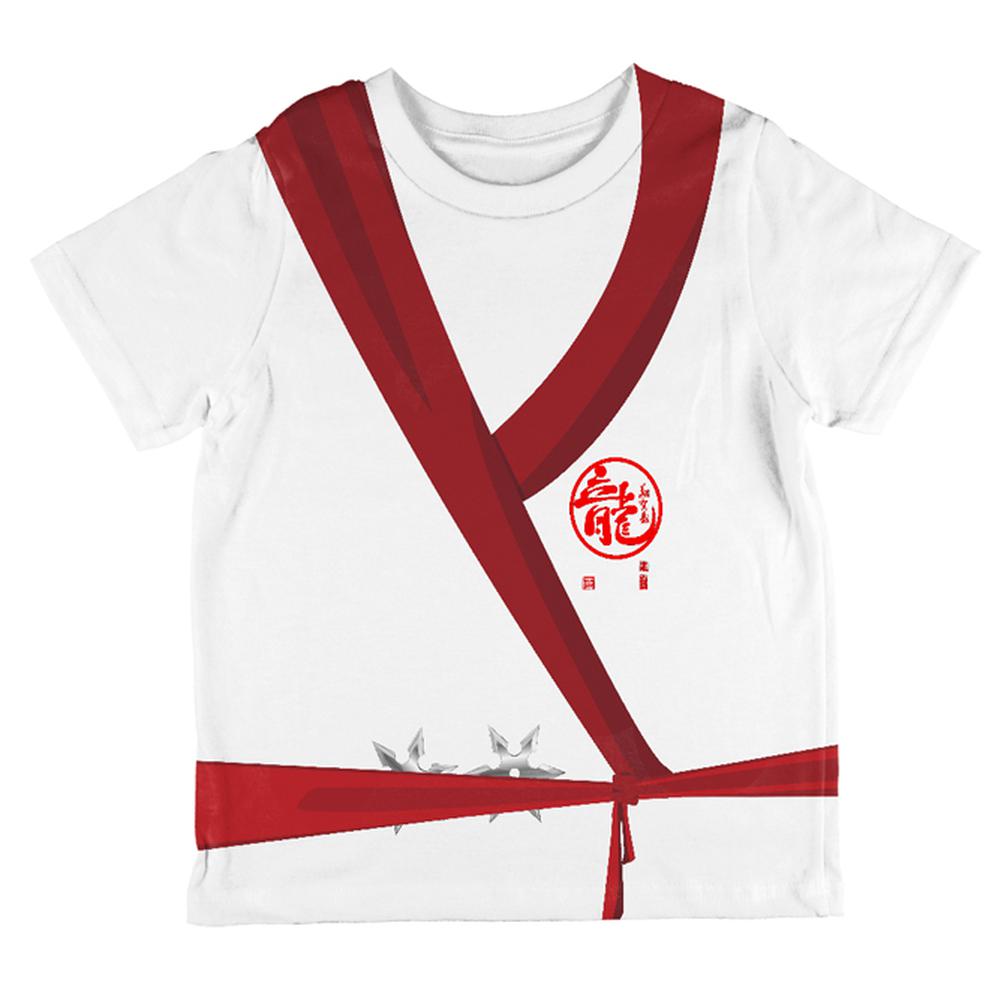 Halloween Costume White Shadow Ninja Costume All Over Toddler T Shirt Toddler T-Shirts Old Glory 2T Multi