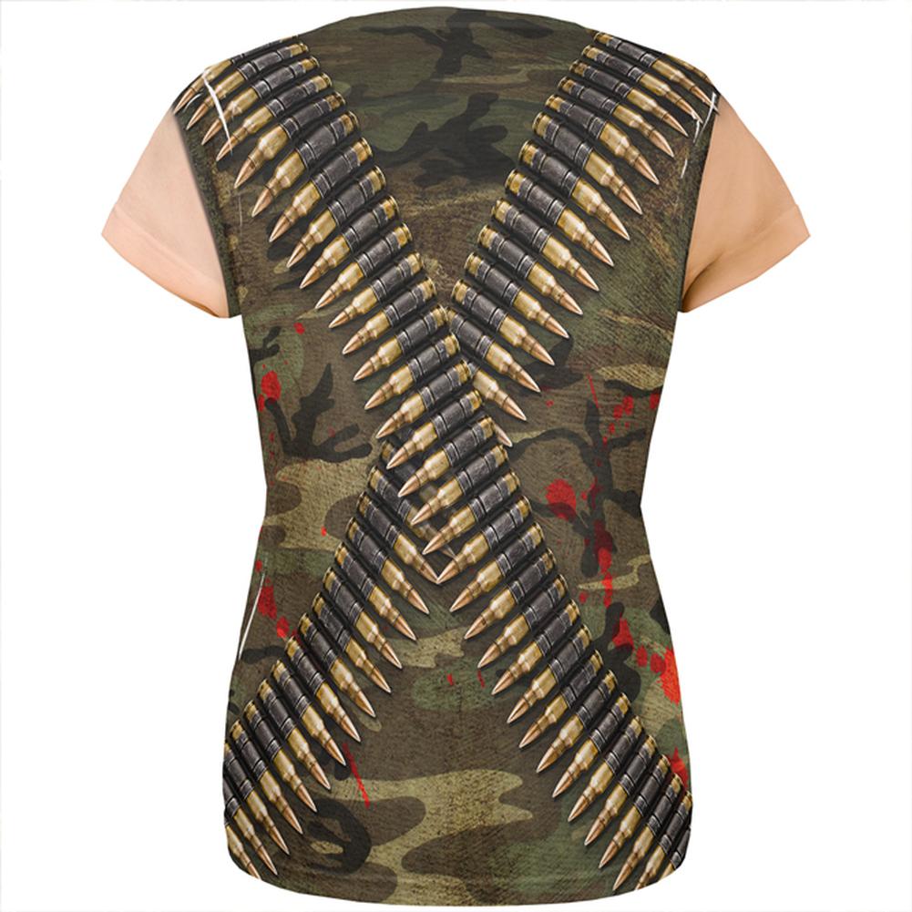 Halloween Costume Commando Ranger Costume All Over Womens T Shirt Women's T-Shirts Old Glory