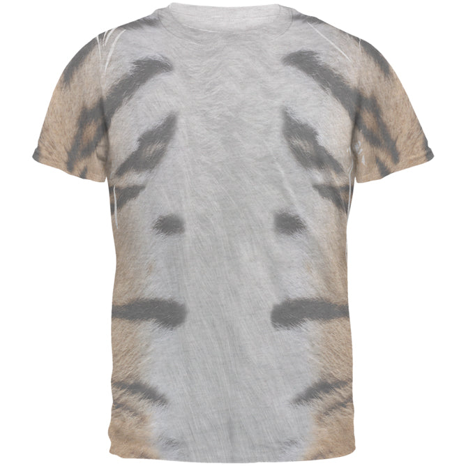 Halloween Costume Tiger Mens Costume T Shirt Men's T-Shirts Old Glory SM White