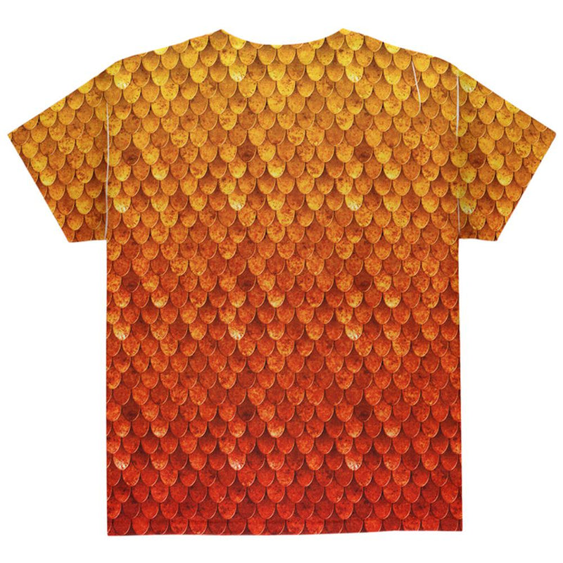 Halloween Red Fire Dragon Rider Armor All Over Youth T Shirt Youth T-Shirts Old Glory