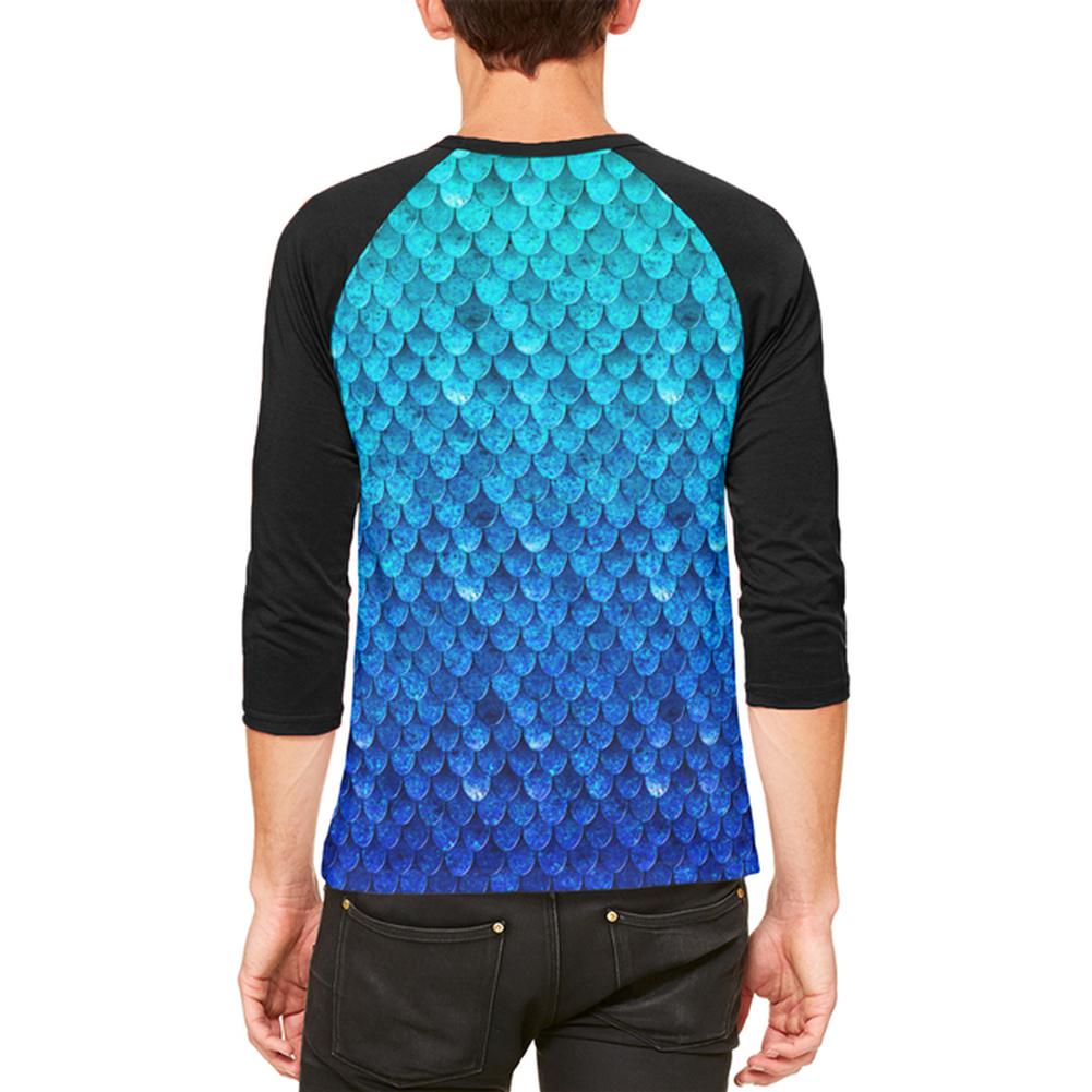 Halloween Blue Frost Dragon Rider Armor Mens Raglan T Shirt Men's T-Shirts Old Glory