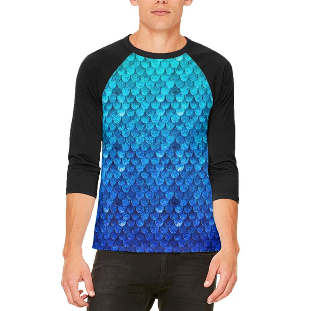 Halloween Blue Frost Dragon Rider Armor Mens Raglan T Shirt Men's T-Shirts Old Glory 2XL White