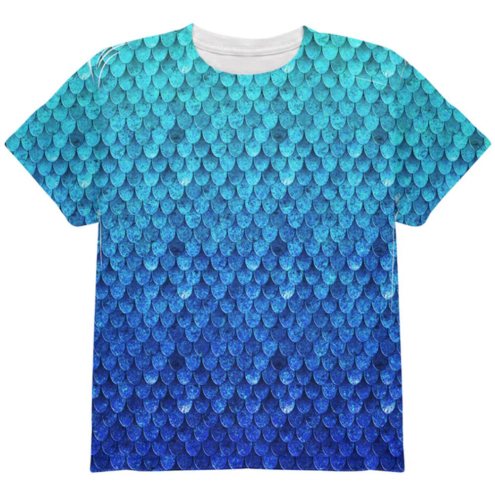 Halloween Blue Frost Dragon Rider Armor All Over Youth T Shirt Youth T-Shirts Old Glory LG Multi