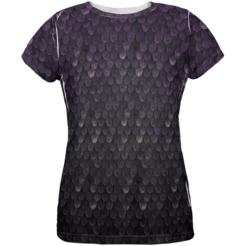 Halloween Dark Elf Shadow Scale Armor All Over Womens T Shirt Women's T-Shirts Old Glory 2XL Multi