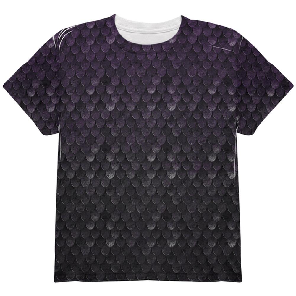 Halloween Dark Elf Shadow Scale Armor All Over Youth T Shirt Youth T-Shirts Old Glory LG Multi