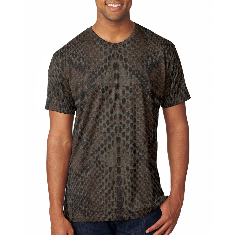 Halloween Costume Rattlesnake Snake Snakeskin Costume All Over Mens T Shirt Men's T-Shirts Old Glory 2XL Grey