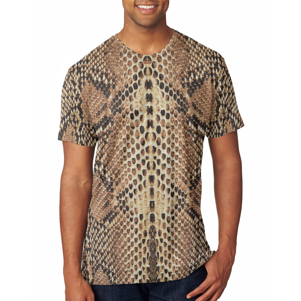 Halloween Costume Rattlesnake Snake Snakeskin Costume All Over Mens T Shirt Men's T-Shirts Old Glory 2XL White