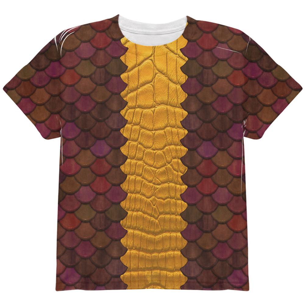 Halloween Costume Red Dragon Costume All Over Youth T Shirt Youth T-Shirts Old Glory LG Multi