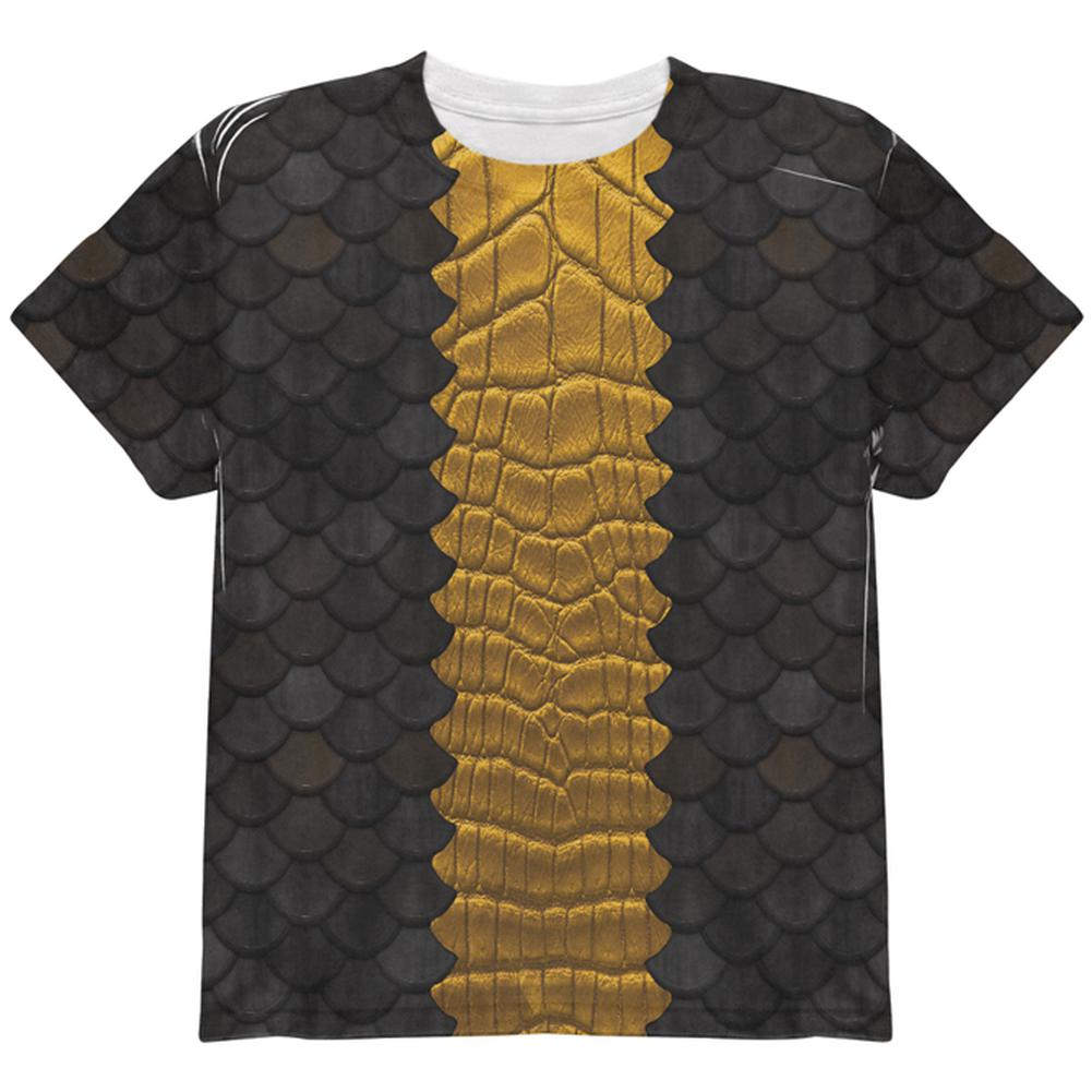 Halloween Costume Black Dragon Costume All Over Youth T Shirt Youth T-Shirts Old Glory LG Multi