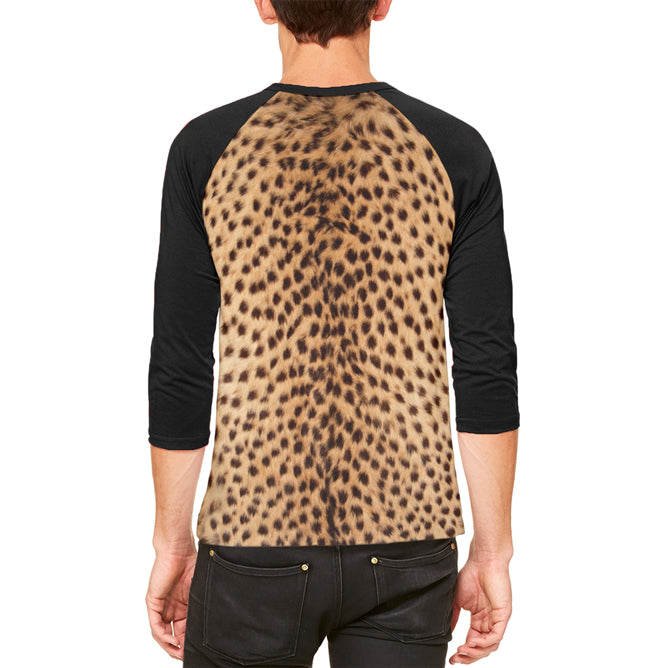 Halloween Costume Cheetah Costume Mens Raglan T Shirt Men's T-Shirts Old Glory