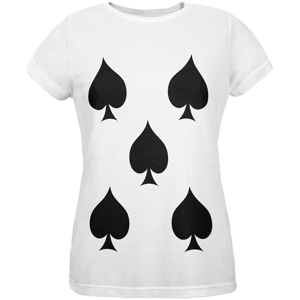 Halloween Five of Spades Card Soldier Costume All Over Womens T Shirt Women's T-Shirts Old Glory 2XL Multi