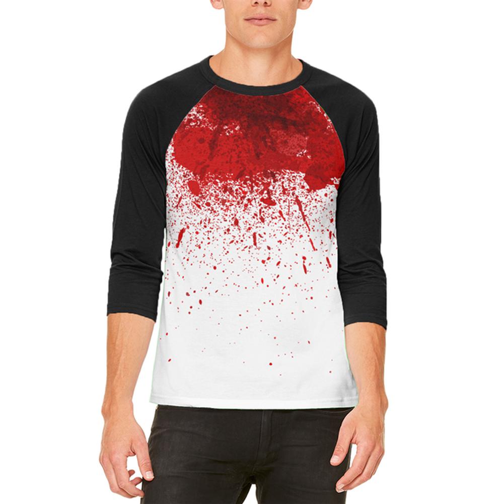 Halloween Costume Horror Movie Victim Decapitation Mens Raglan T Shirt Men's T-Shirts Old Glory 2XL White