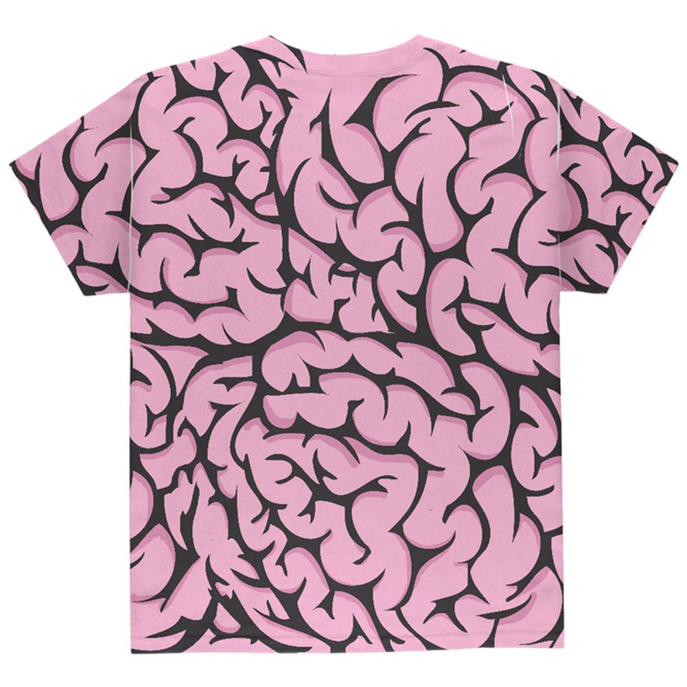 Halloween Pink Brains Costume All Over Youth T Shirt Youth T-Shirts Old Glory
