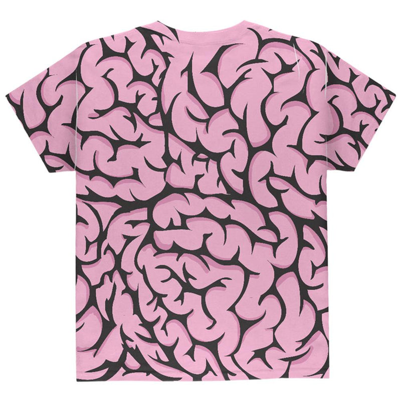 Halloween Pink Brains Costume All Over Youth T Shirt Youth T-Shirts Old Glory