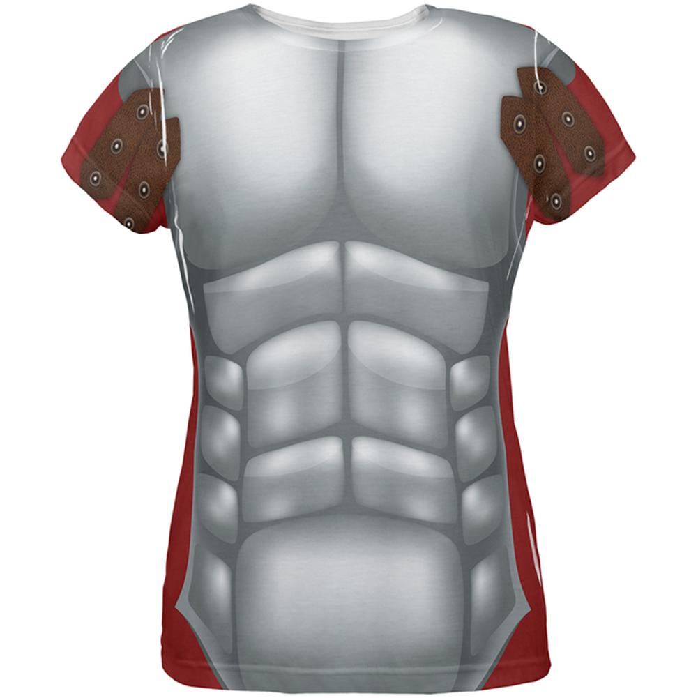 Halloween Costume Roman Gladiator Costume All Over Womens T Shirt Women's T-Shirts Old Glory 2XL Multi