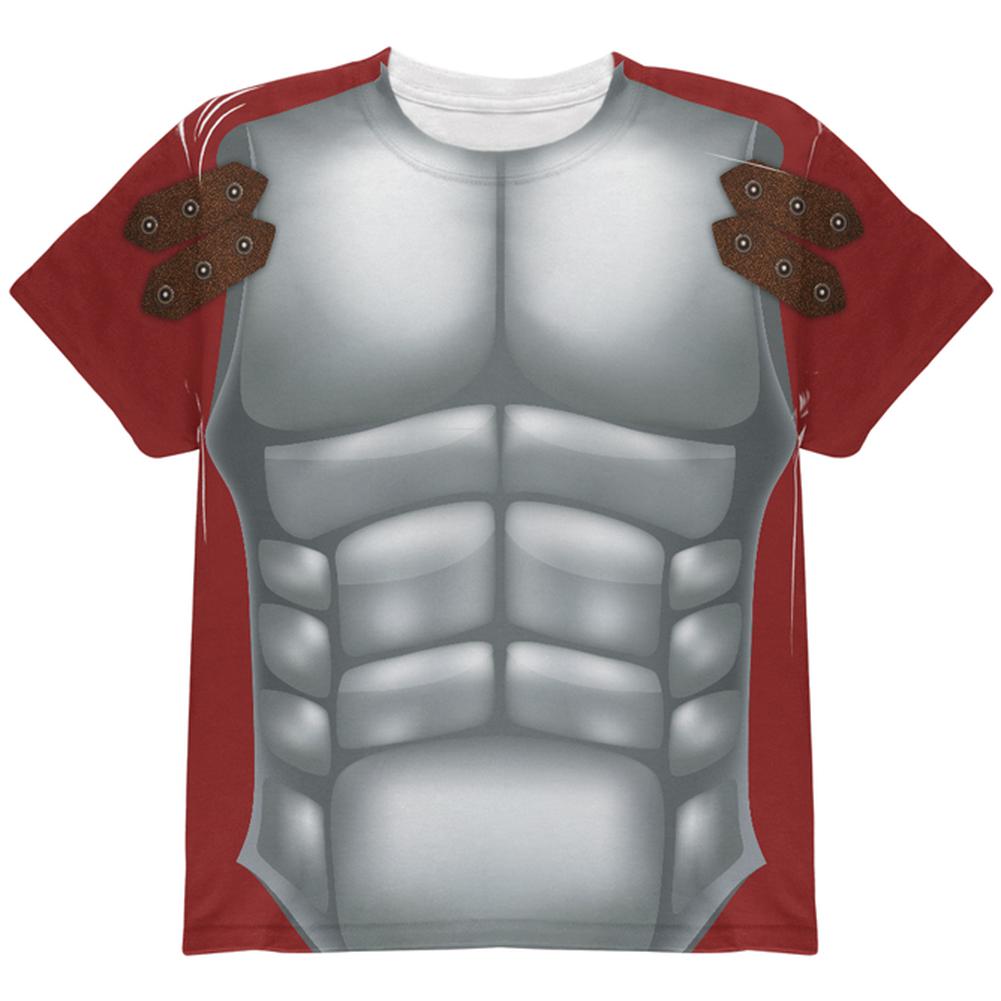 Halloween Costume Roman Gladiator Costume All Over Youth T Shirt Youth T-Shirts Old Glory LG Multi