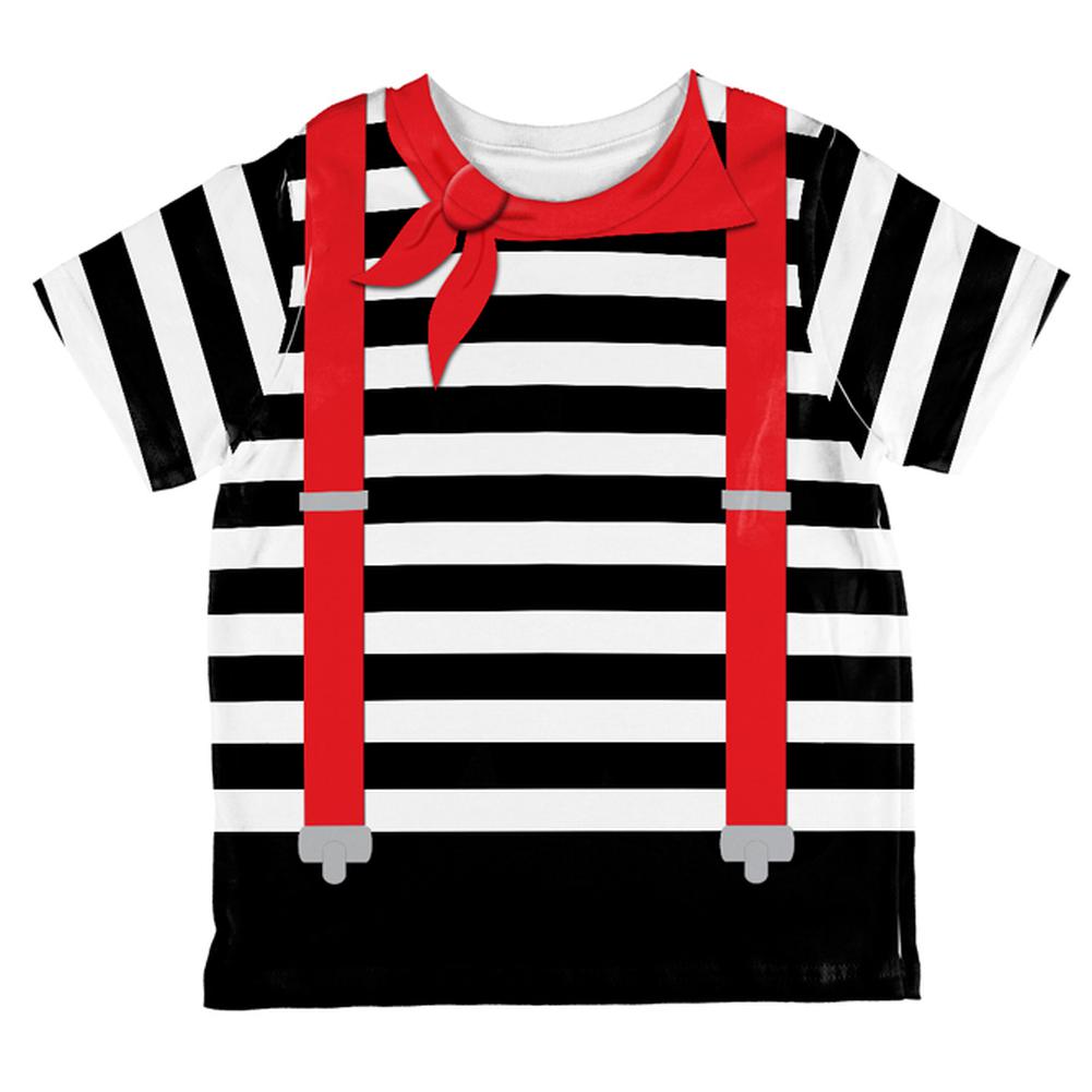 Halloween Costume French Mime Costume All Over Toddler T Shirt Toddler T-Shirts Old Glory 2T Multi