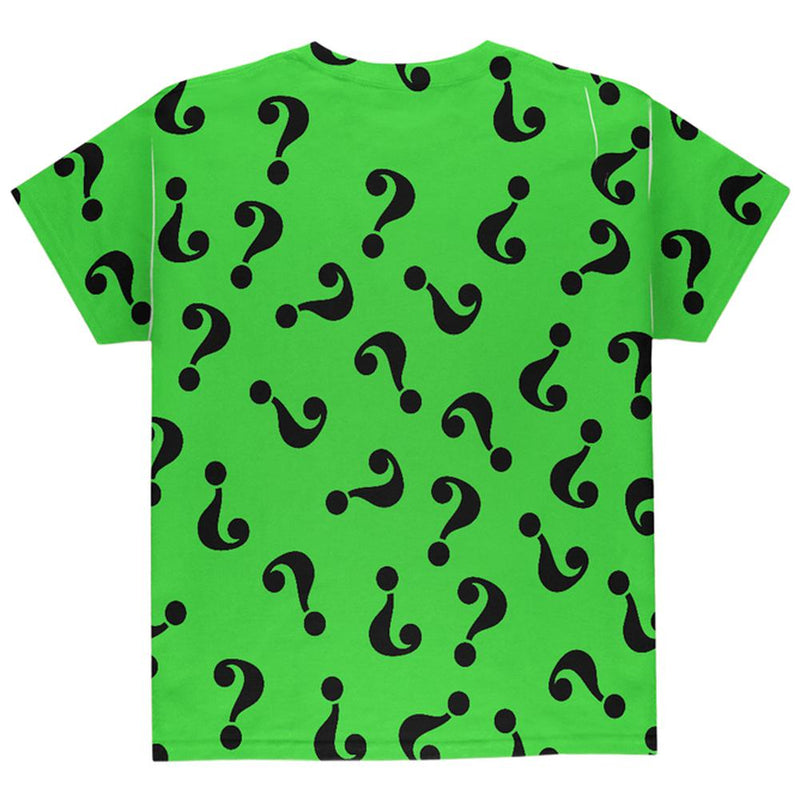 Halloween Riddle Me This Costume All Over Youth T Shirt Youth T-Shirts Old Glory