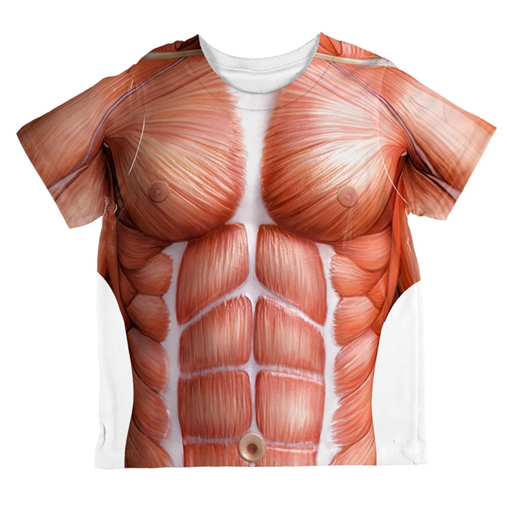 Halloween Costume Muscle Anatomy Costume All Over Toddler T Shirt Toddler T-Shirts Old Glory 2T Multi