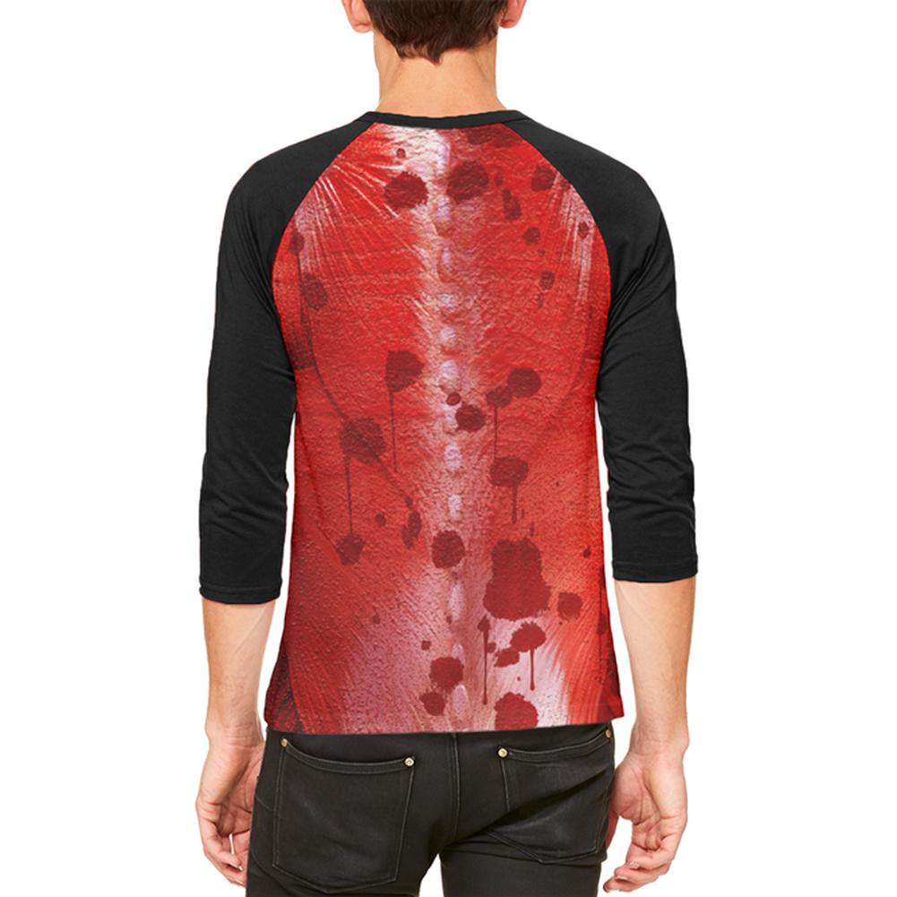 Halloween Costume Skinned Alive Horror Movie Costume Mens Raglan T Shirt Men's T-Shirts Old Glory